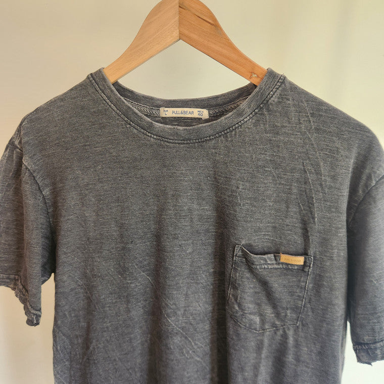 Pull & Bear Acid Wash-Navy Blue