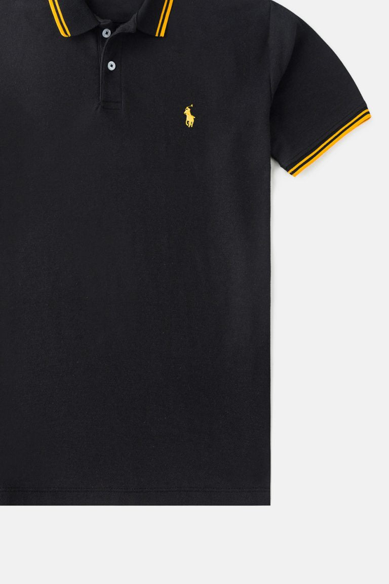 RL Imported Tipping Polo Shirt – Black