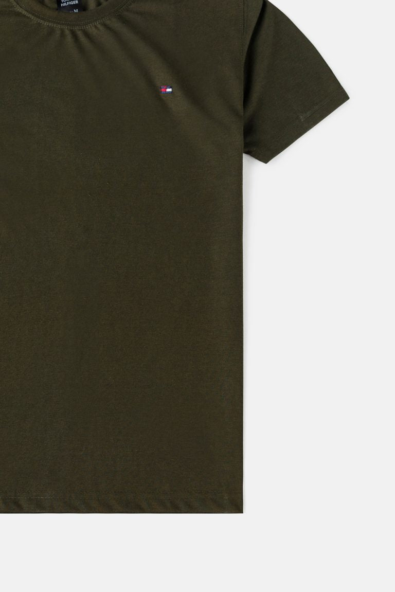 Tommy Premium Cotton T Shirt – Army Green