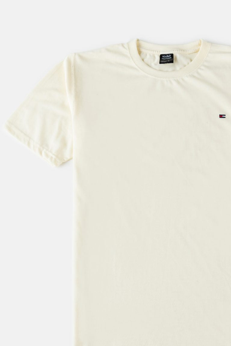 Tommy Premium Cotton T Shirt – Off White