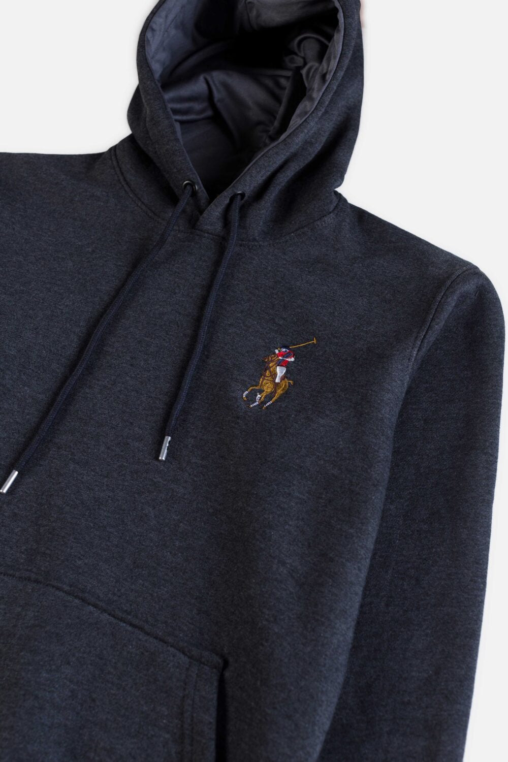 RL Premium Fleece Multi Pony Hoodie – Charcoal
