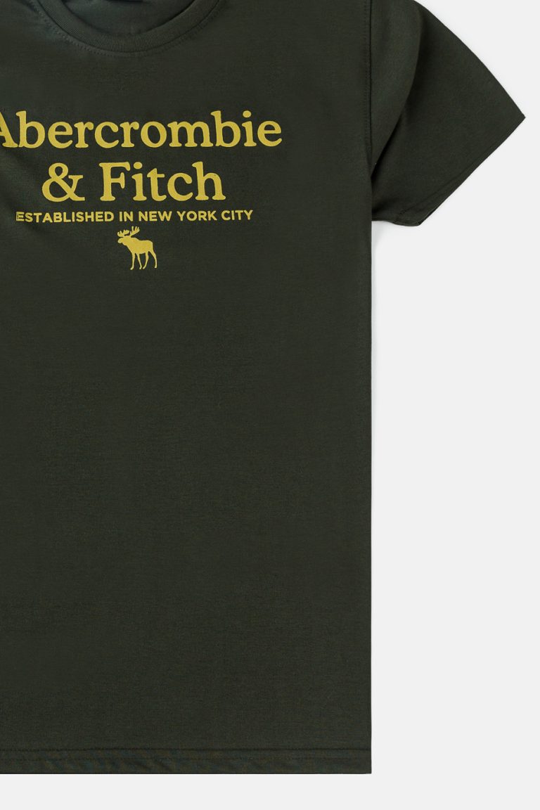 Abercrombie & Fitch Cotton Print T Shirt – Army Green