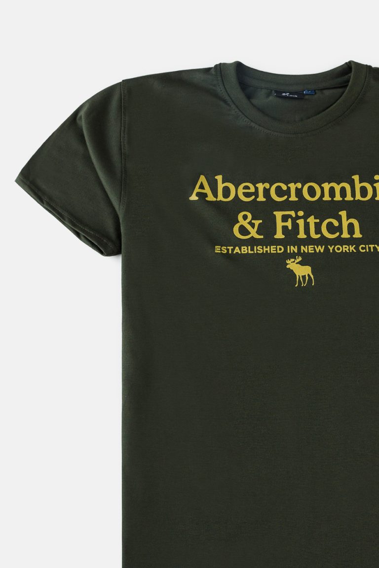 Abercrombie & Fitch Cotton Print T Shirt – Army Green