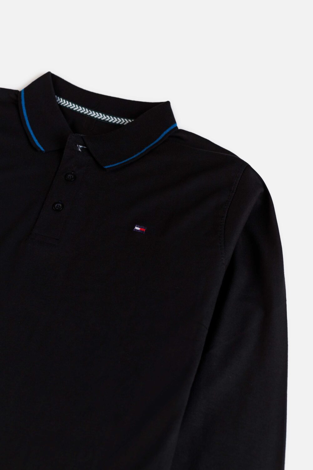 Tommy Cotton Full Polo Shirt – Black
