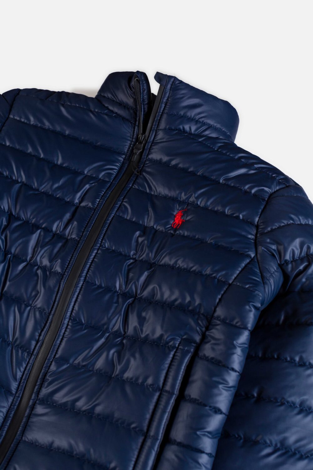 Red Pony Full Puffer Jacket – Navy Blue
