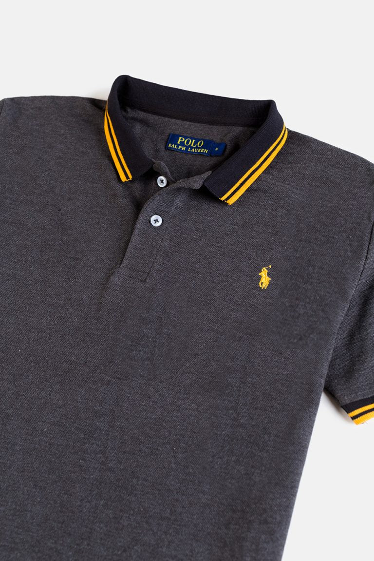 RL Imported Tipping Polo Shirt – Charcoal