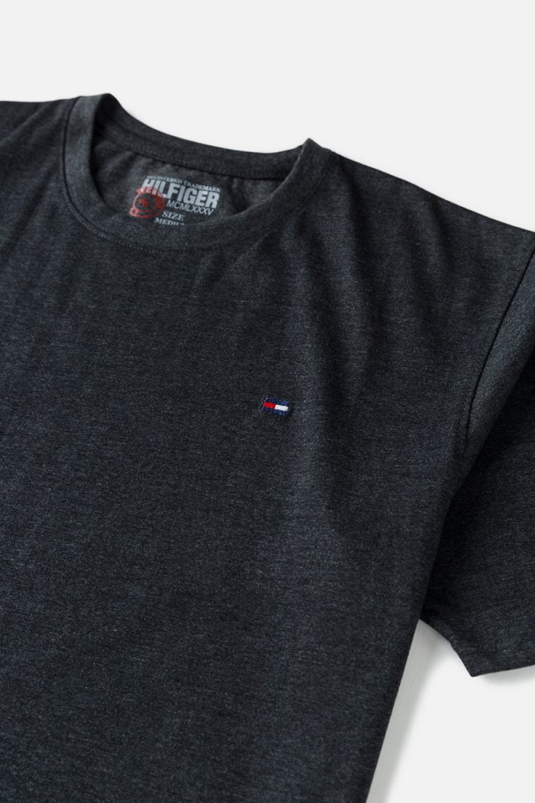 Tommy Premium Cotton T Shirt – Charcoal