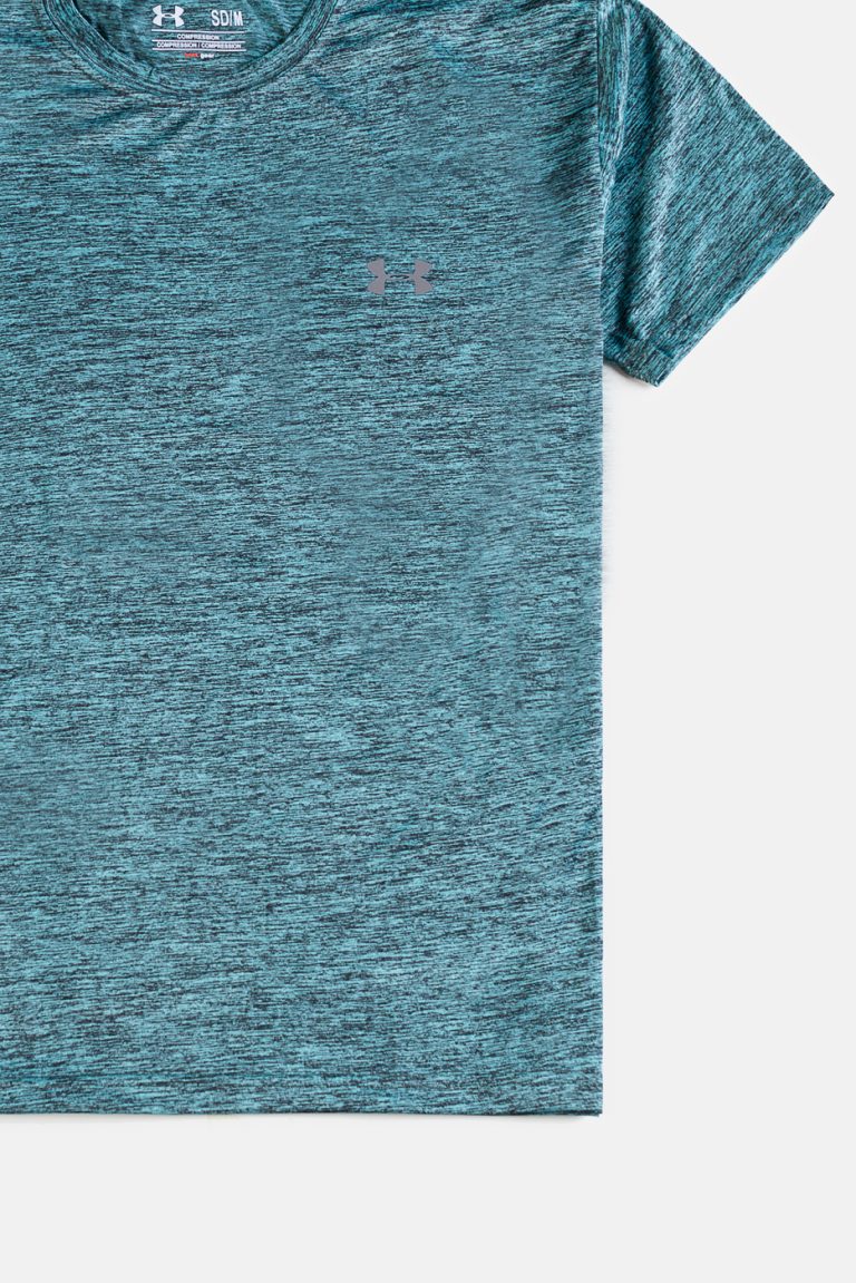 UA Space Dye Dri fit T Shirt – Light Grey