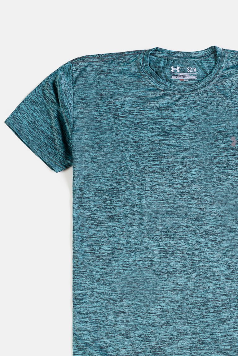 UA Space Dye Dri fit T Shirt – Light Grey