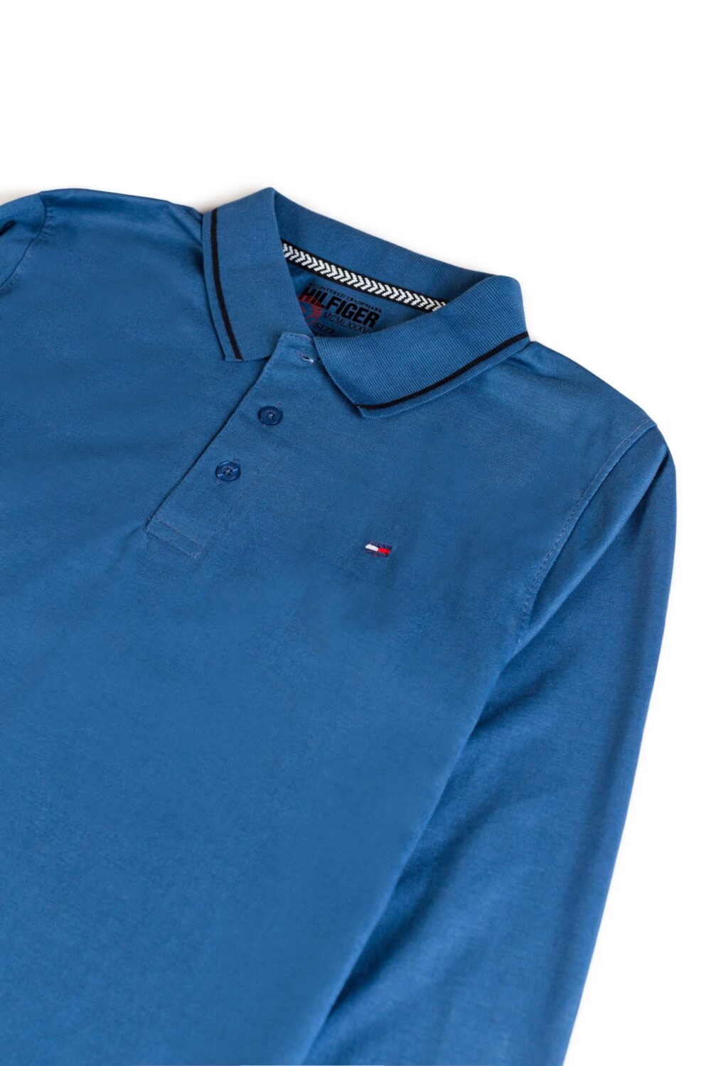 Tommy Cotton Full Polo Shirt – Yale Blue