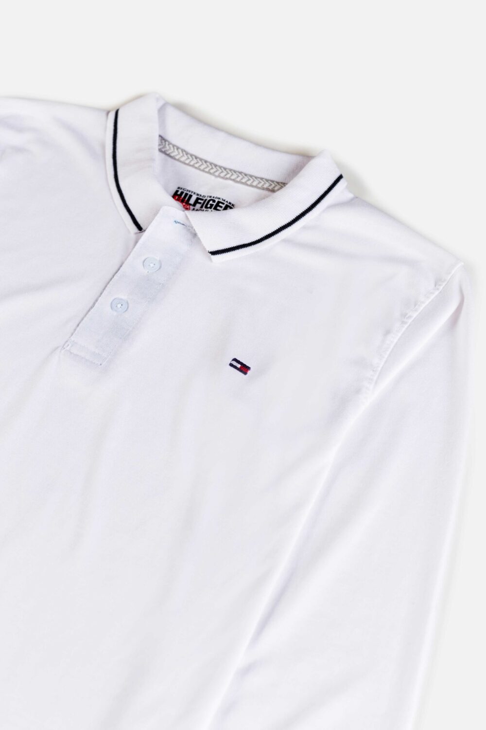 Tommy Cotton Full Polo Shirt – White