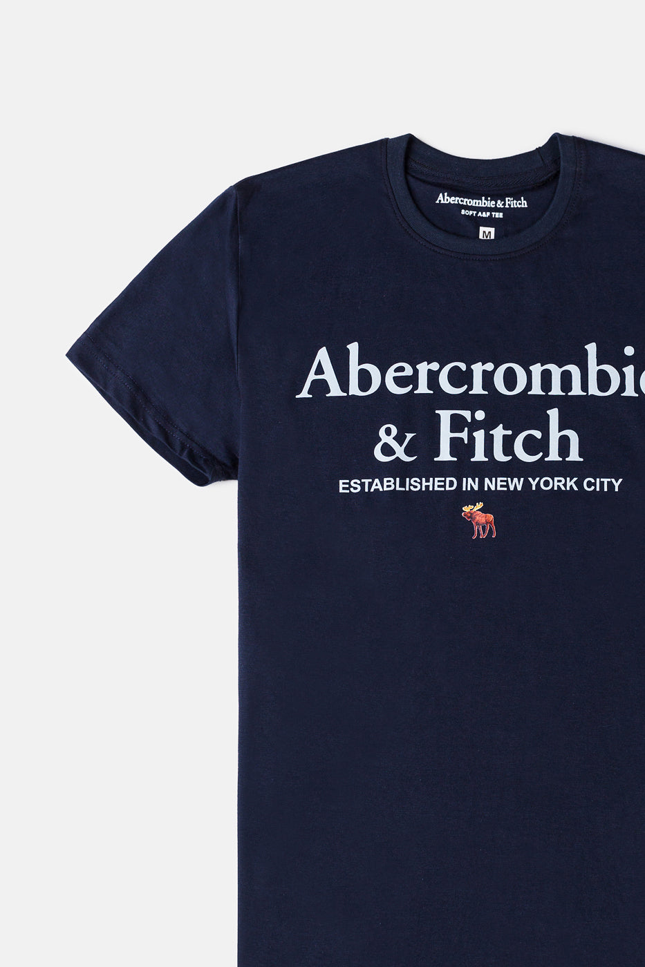 A&B Imported Premium Print T Shirt - Navy Blue