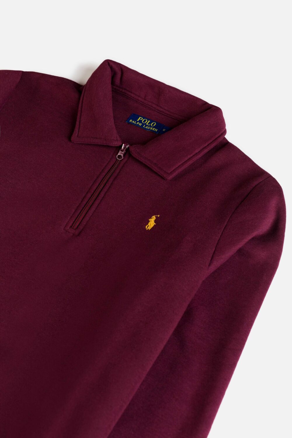 RL Premium Half Zipped Fleece Sweatshirt – Maroon