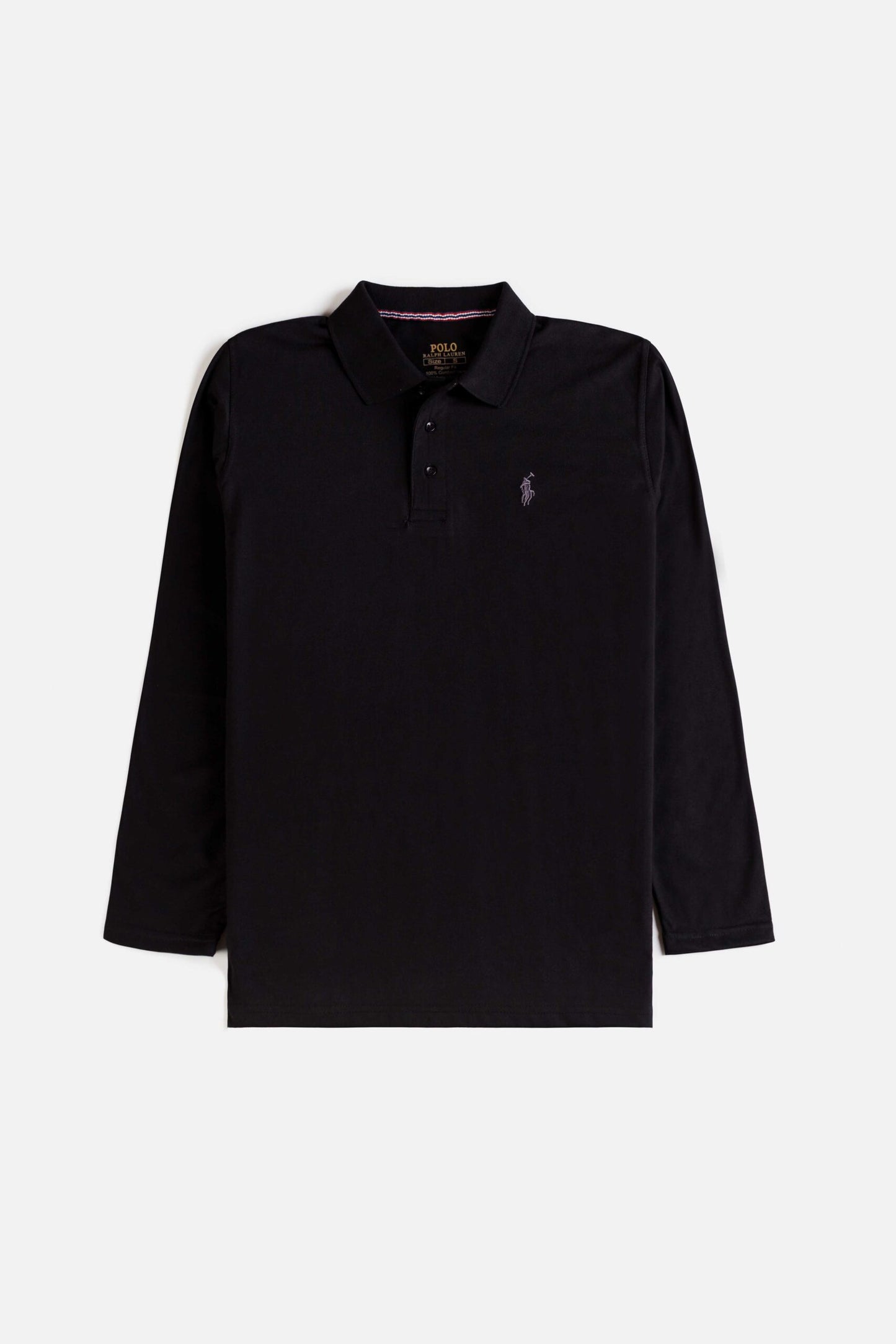 RL Premium Cotton Full Polo – Black