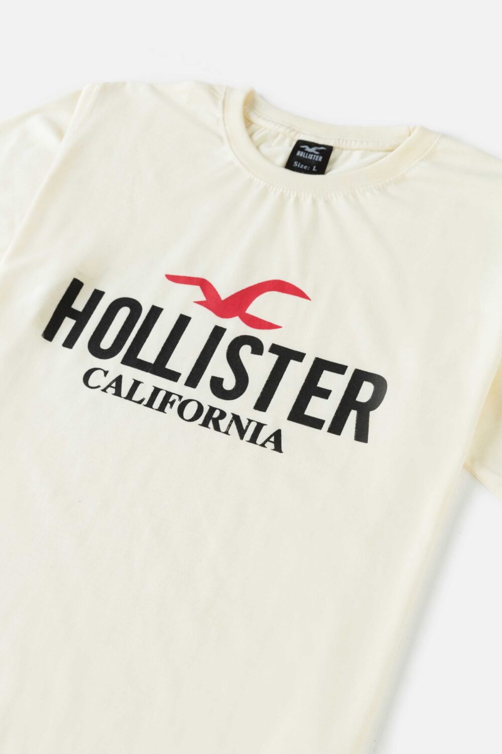 Holister Cotton Print T Shirt – Ivory White