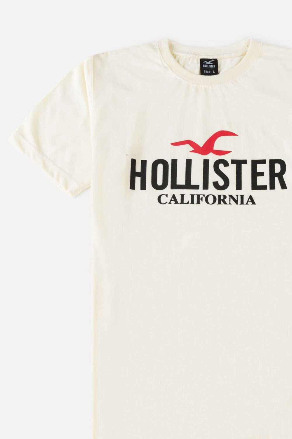 Holister Cotton Print T Shirt – Ivory White