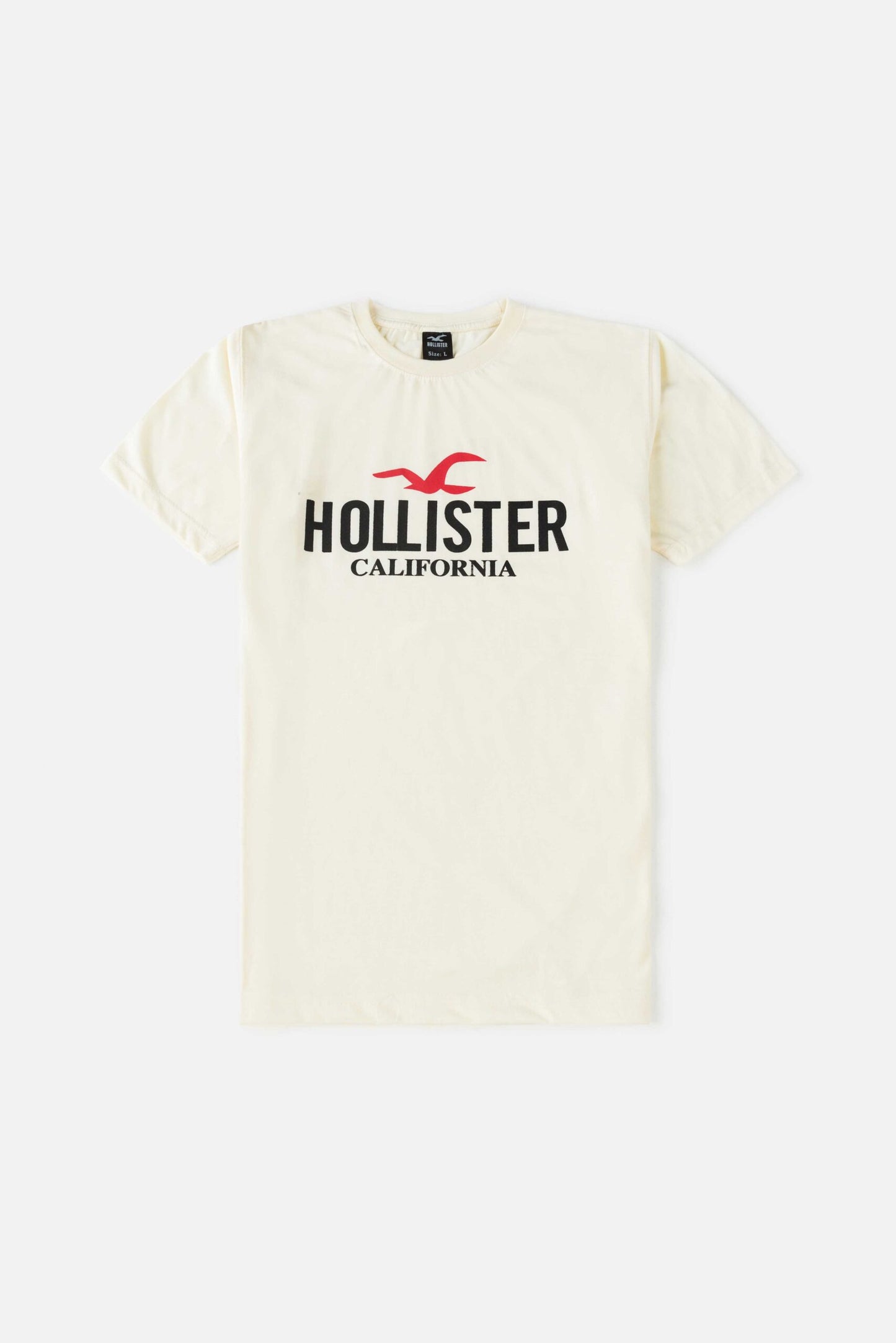 Holister Cotton Print T Shirt – Ivory White