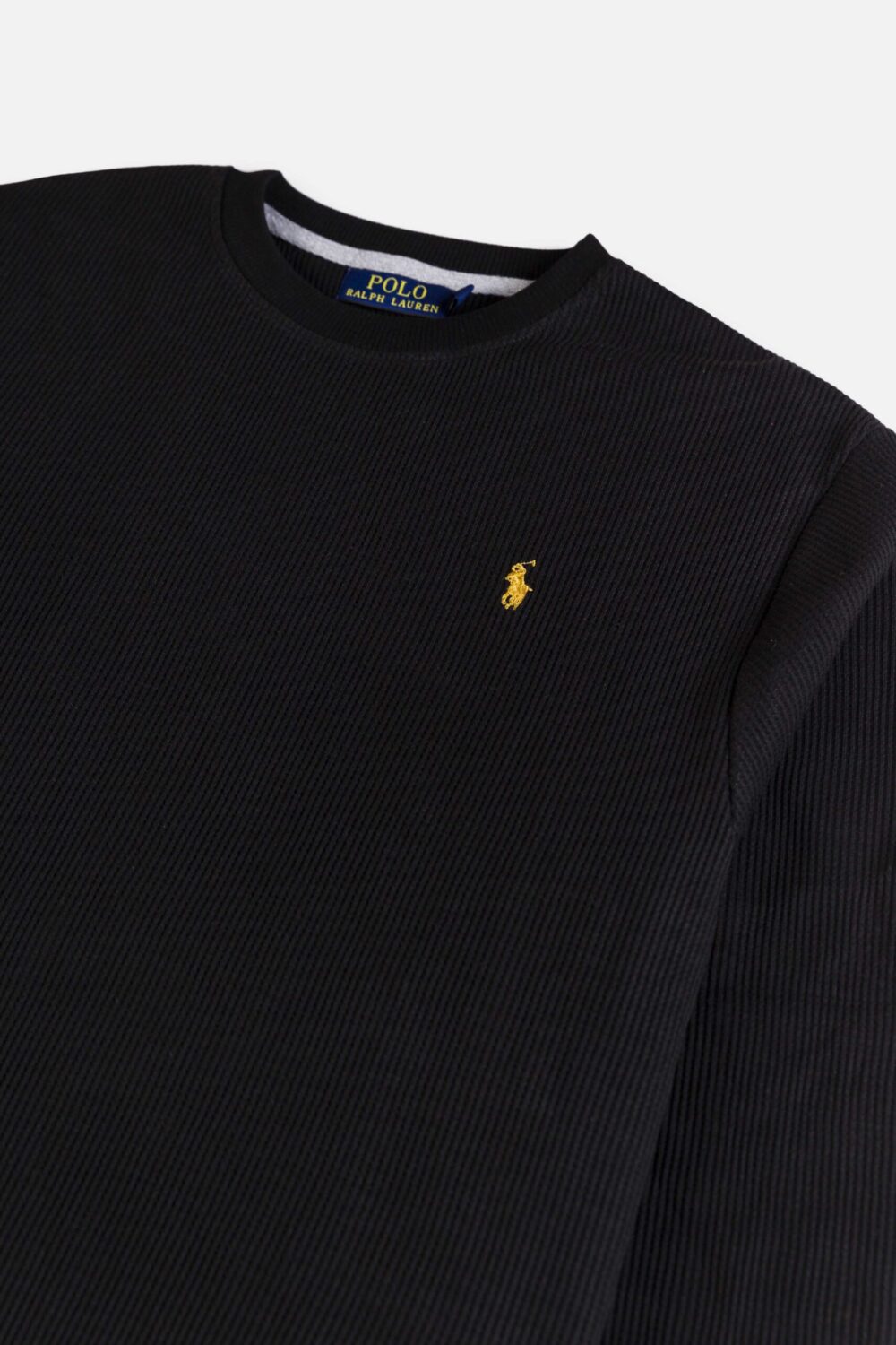 RL Premium Cotton Terry Sweatshirt – Self Lined Black