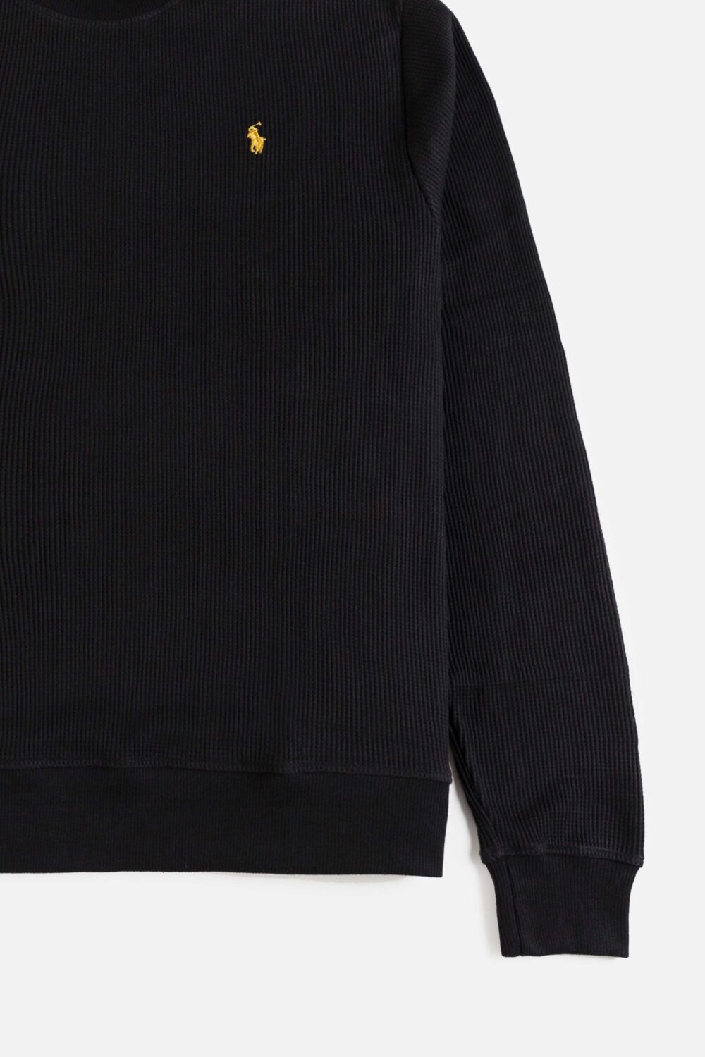 RL Premium Cotton Terry Sweatshirt – Self Lined Black