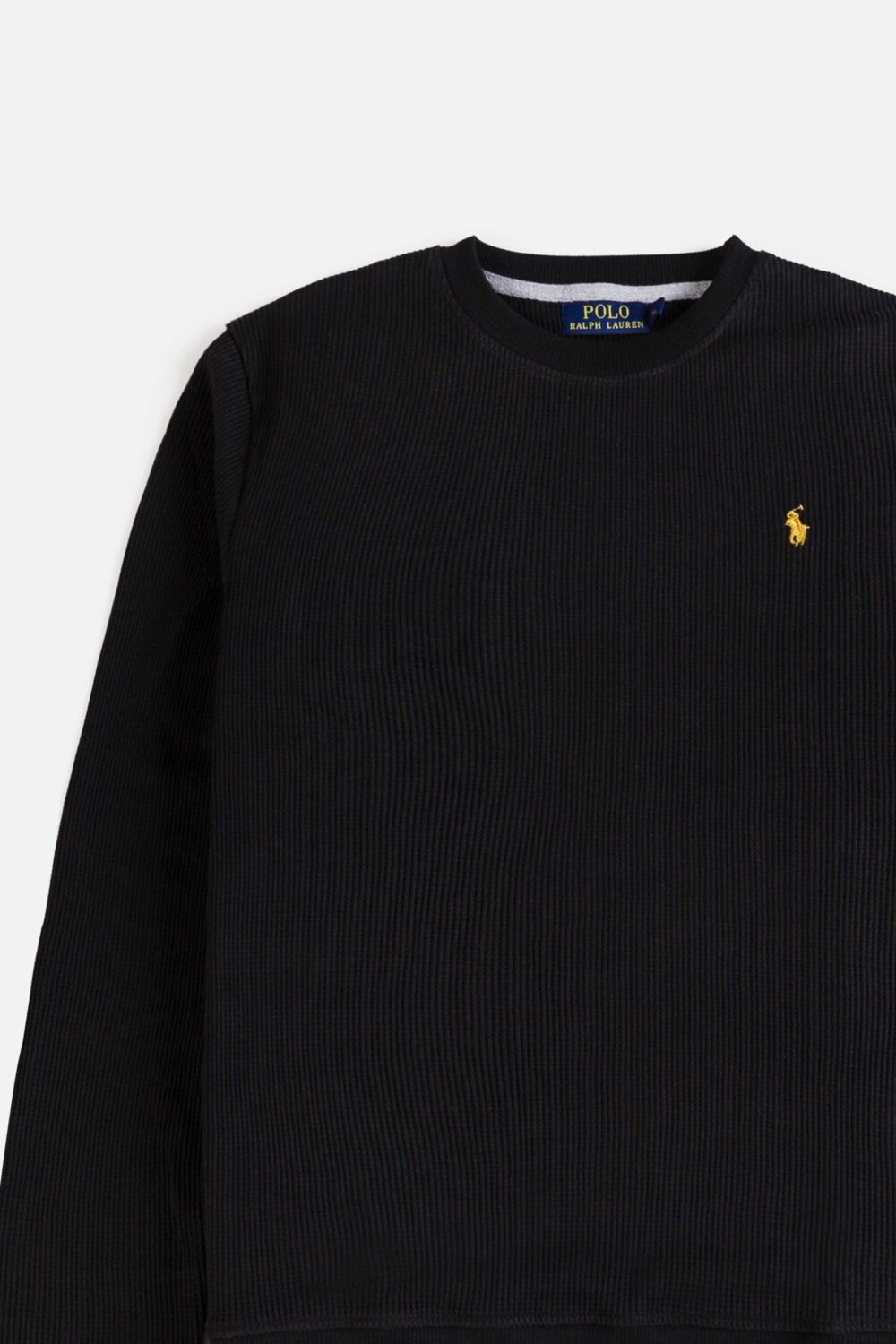 RL Premium Cotton Terry Sweatshirt – Self Lined Black