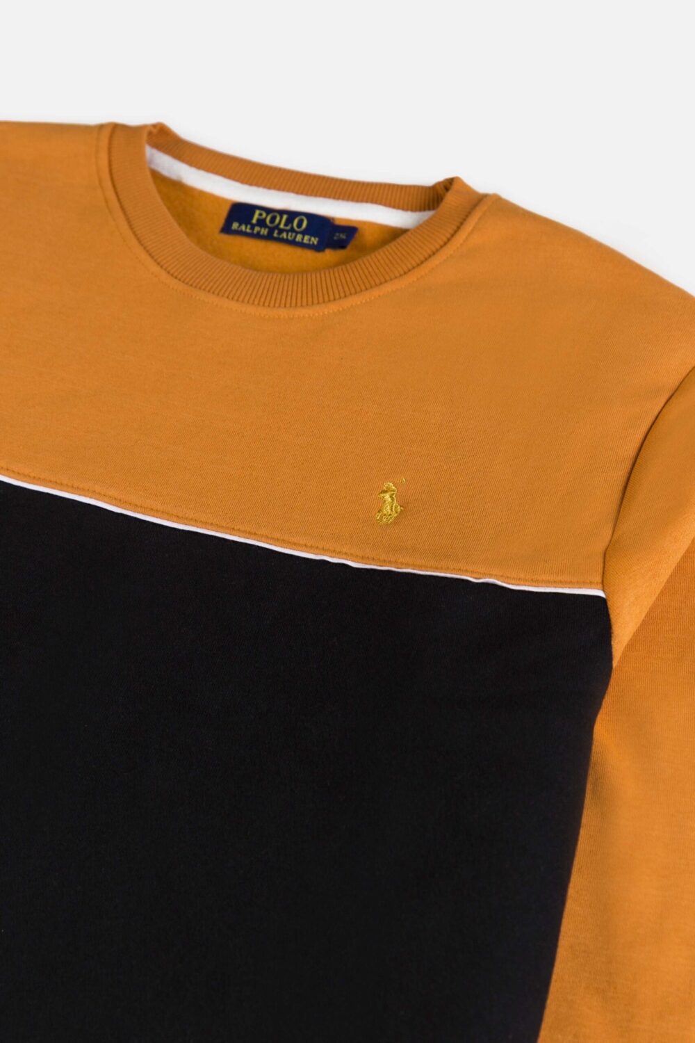 RL Premium Cotton Fleece Sweatshirt – Paneled Mustard