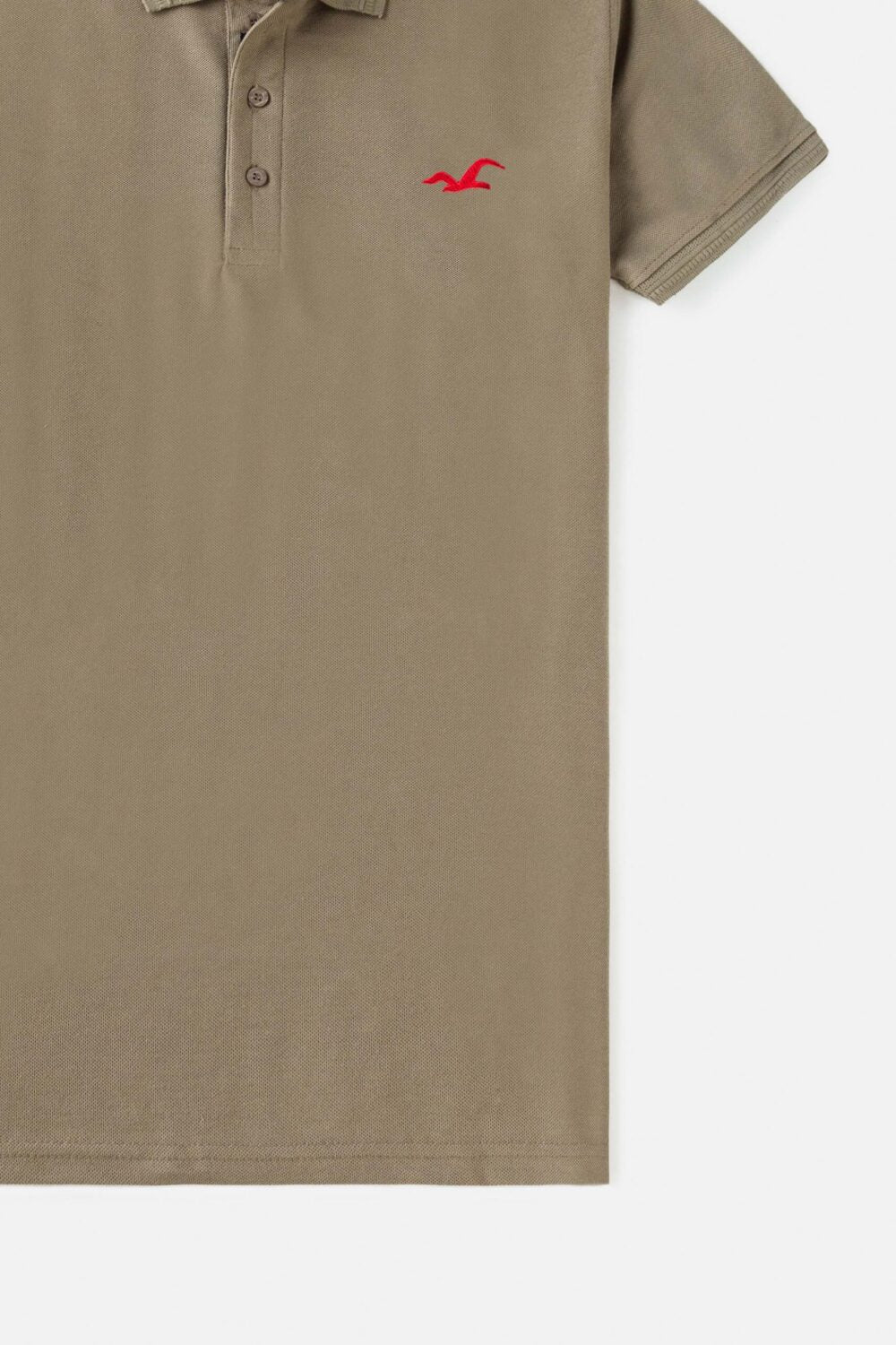 Holister Cotton Pique Polo Shirt – Stone Grey