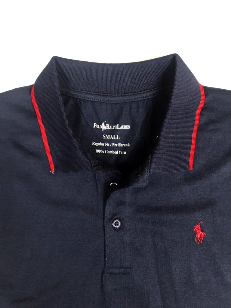 RL Premium Polo Shirt – Navy Blue with Red Pony