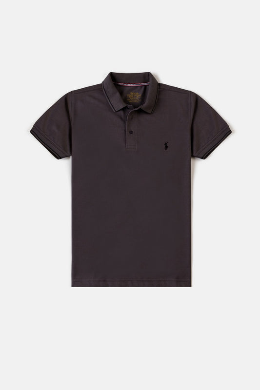 RL Premium Tipping Polo Shirt – Charcoal