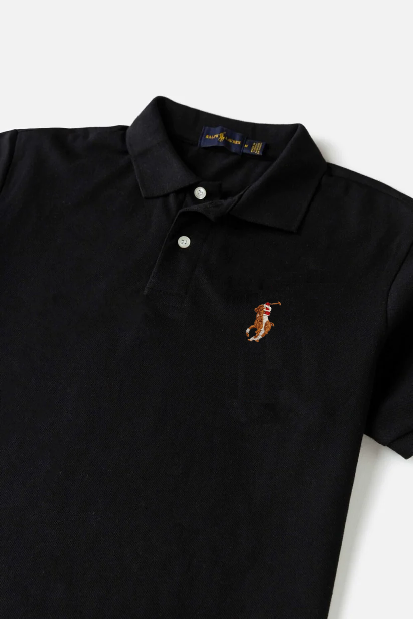 RL Premium Multi Pony Polo Shirt – Black