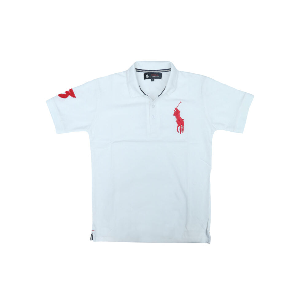 RL Pique Polo Shirt – White