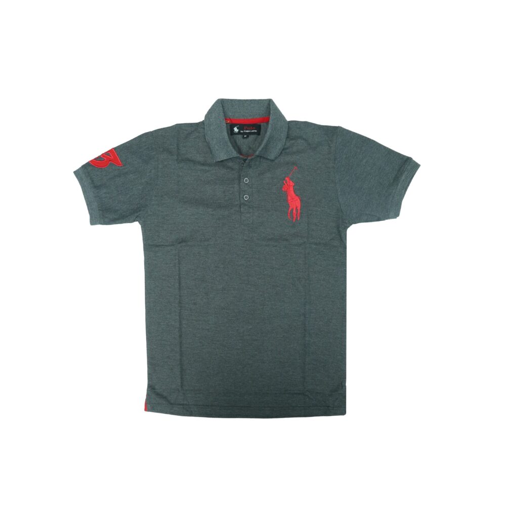 RL Pique Polo Shirt – Charcoal