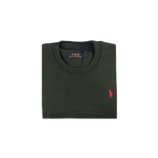 RL Premium Cotton Fleece Sweatshirt – Army Green