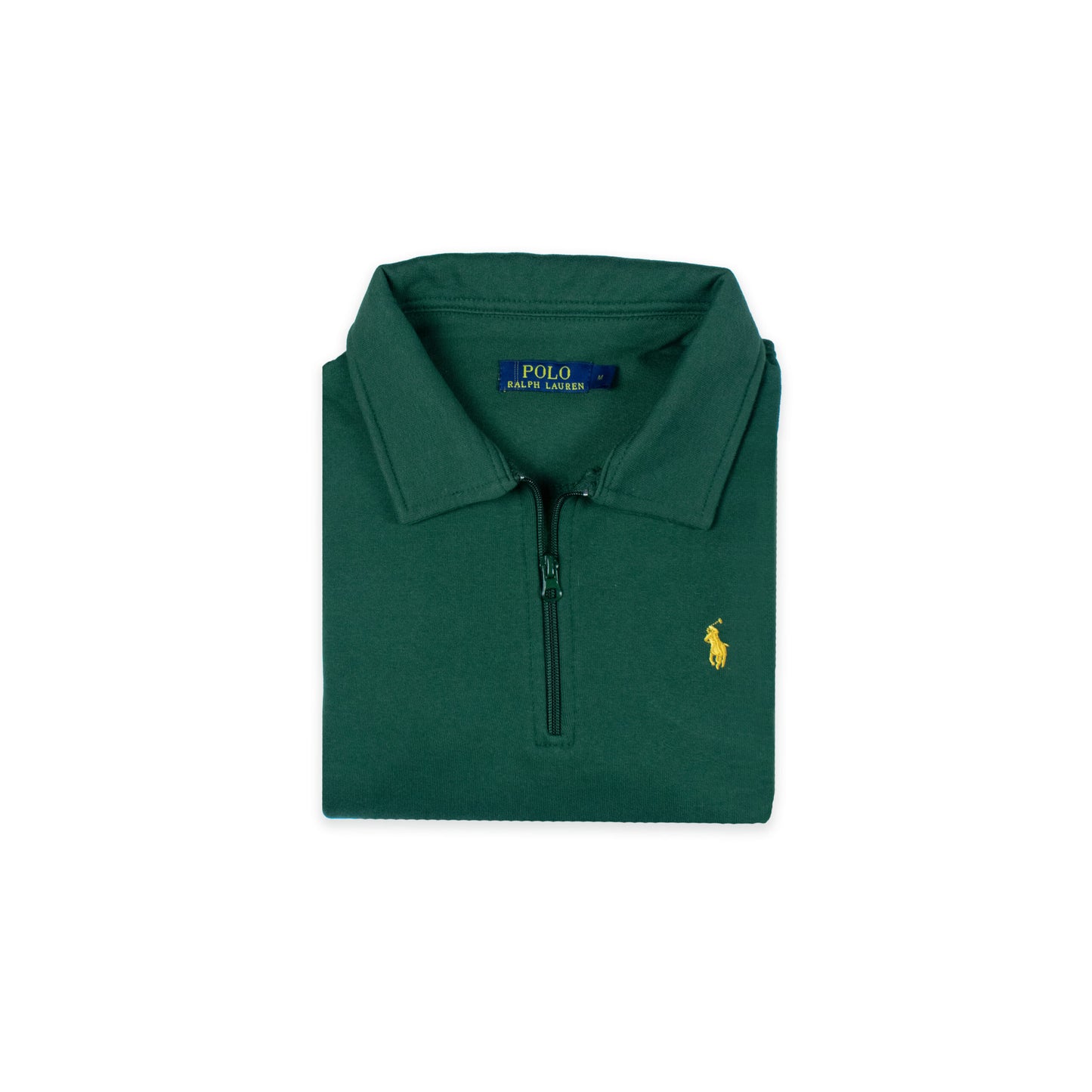 RL Premium Half Zipped Fleece Sweatshirt – Green