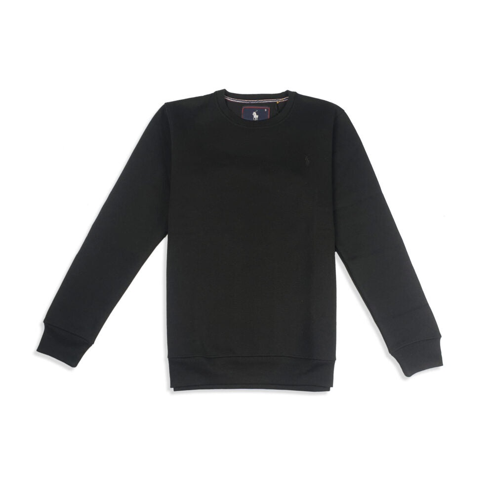 RL Premium Cotton Fleece Sweatshirt – Black