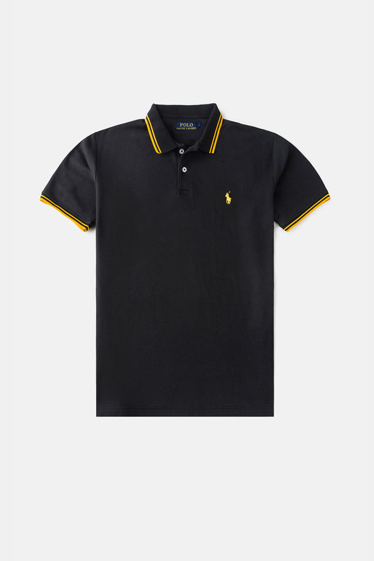 RL Imported Tipping Polo Shirt – Black