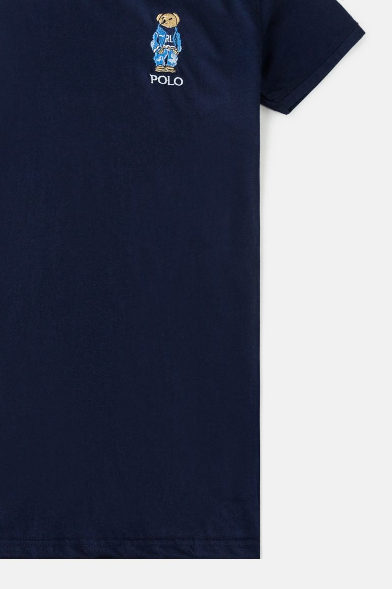 RL Imported Bear Big Pony T Shirt – Navy Blue