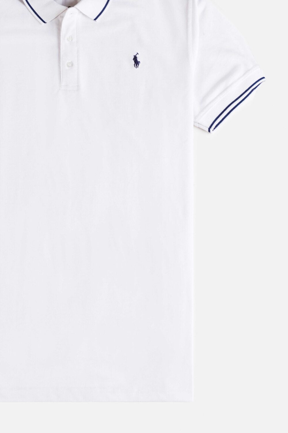 RL Cotton Tipping Polo Shirt – White