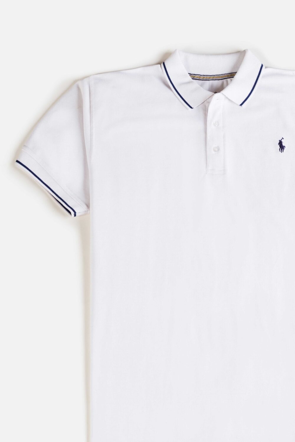 RL Cotton Tipping Polo Shirt – White