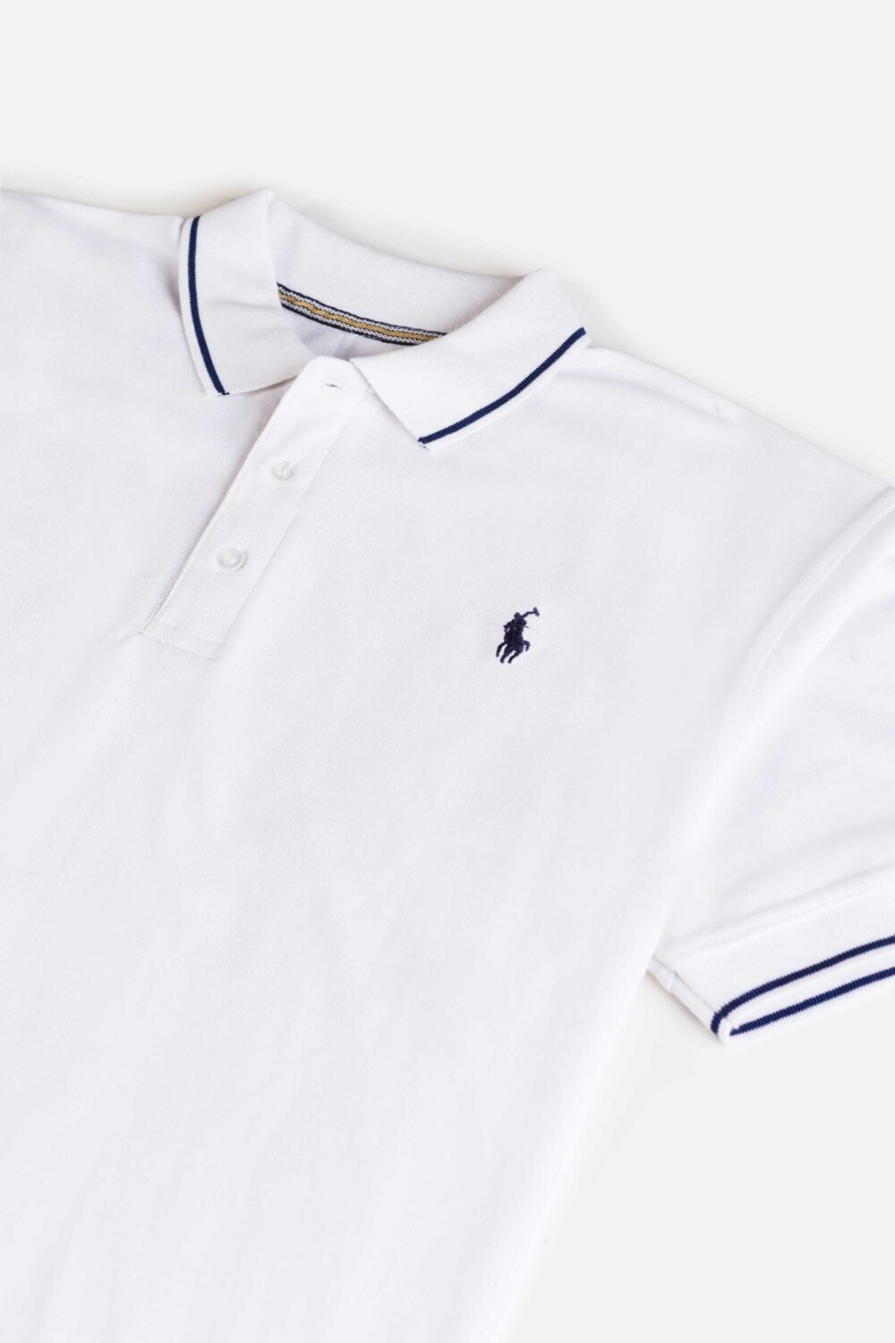 RL Cotton Tipping Polo Shirt – White