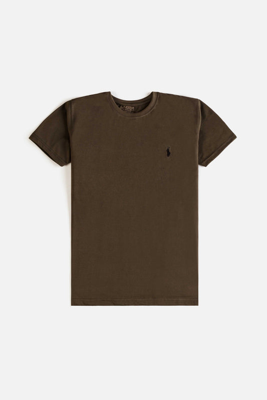 RL Plain Basic T Shirt – Army Green