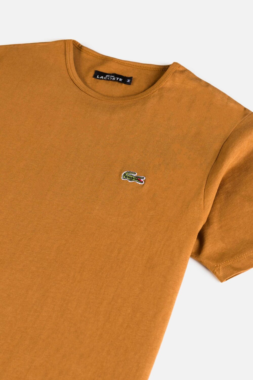 Lacoste Premium Cotton T Shirt – Mustard