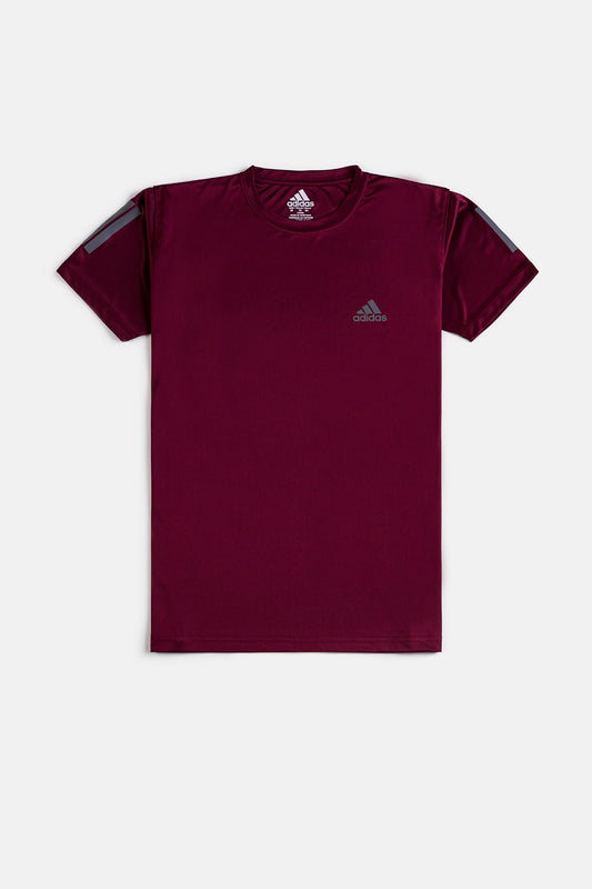 Adidas Premium Sports T Shirt – Maroon