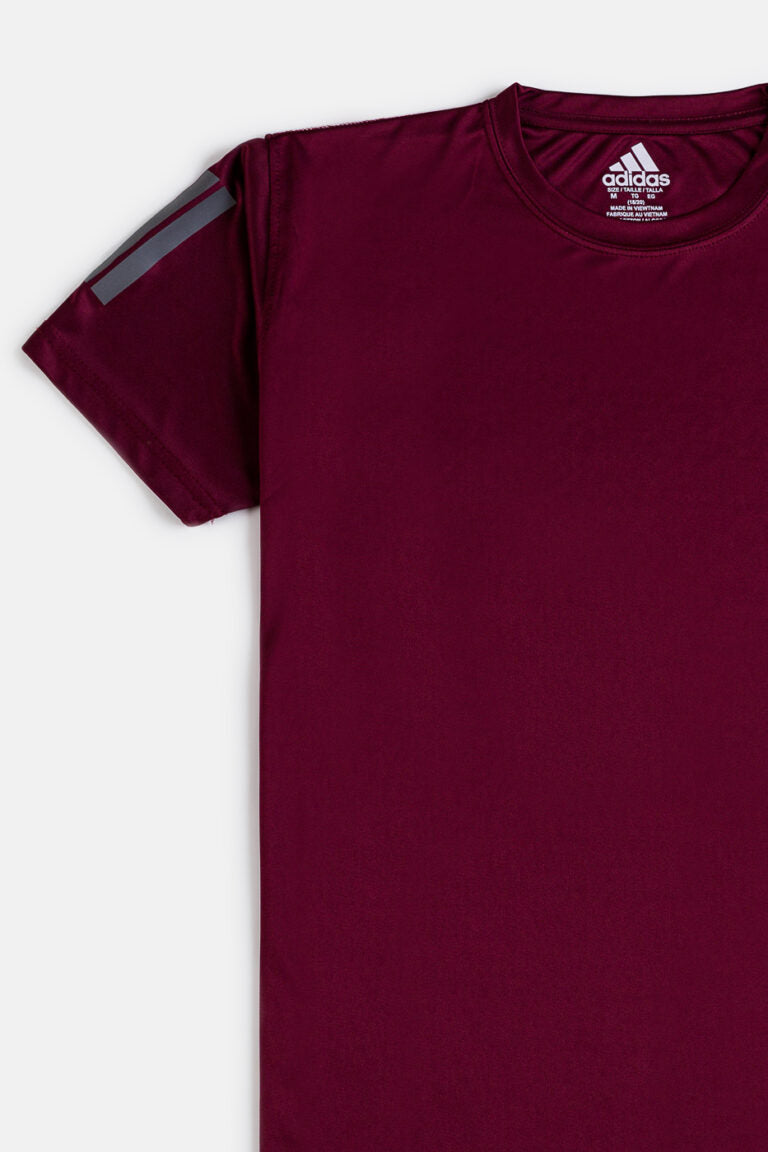 Adidas Premium Sports T Shirt – Maroon