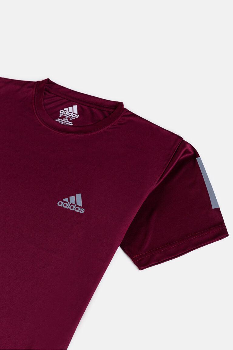 Adidas Premium Sports T Shirt – Maroon