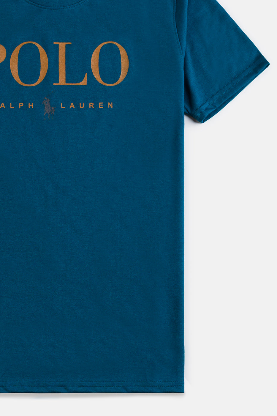 RL Premium Cotton Print T Shirt – Aqua Blue