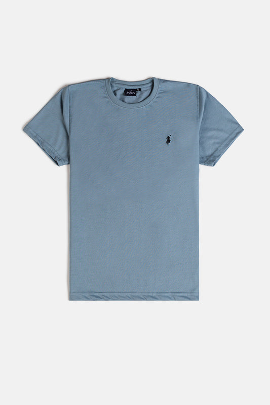 RL Premium Cotton T Shirt – Cyan Blue