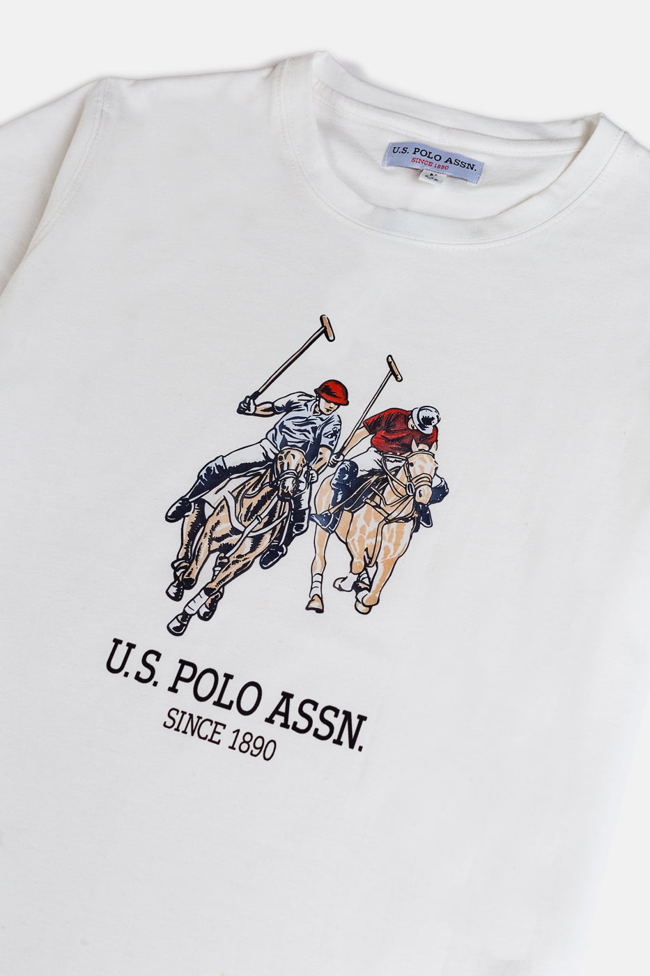 USPA Imported Print T Shirt – White