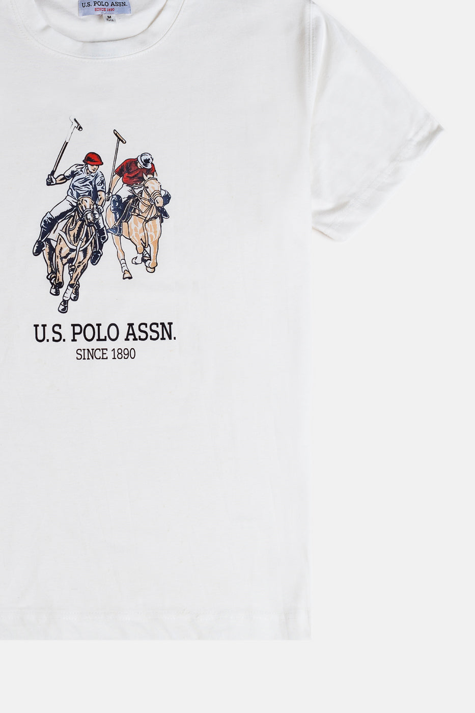 USPA Imported Print T Shirt – White