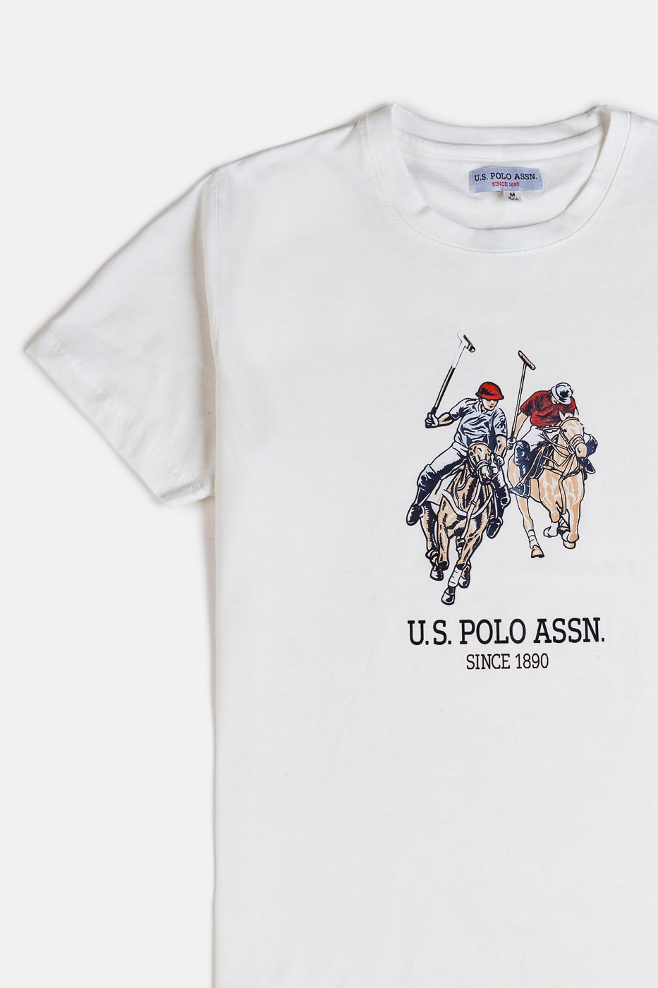 USPA Imported Print T Shirt – White