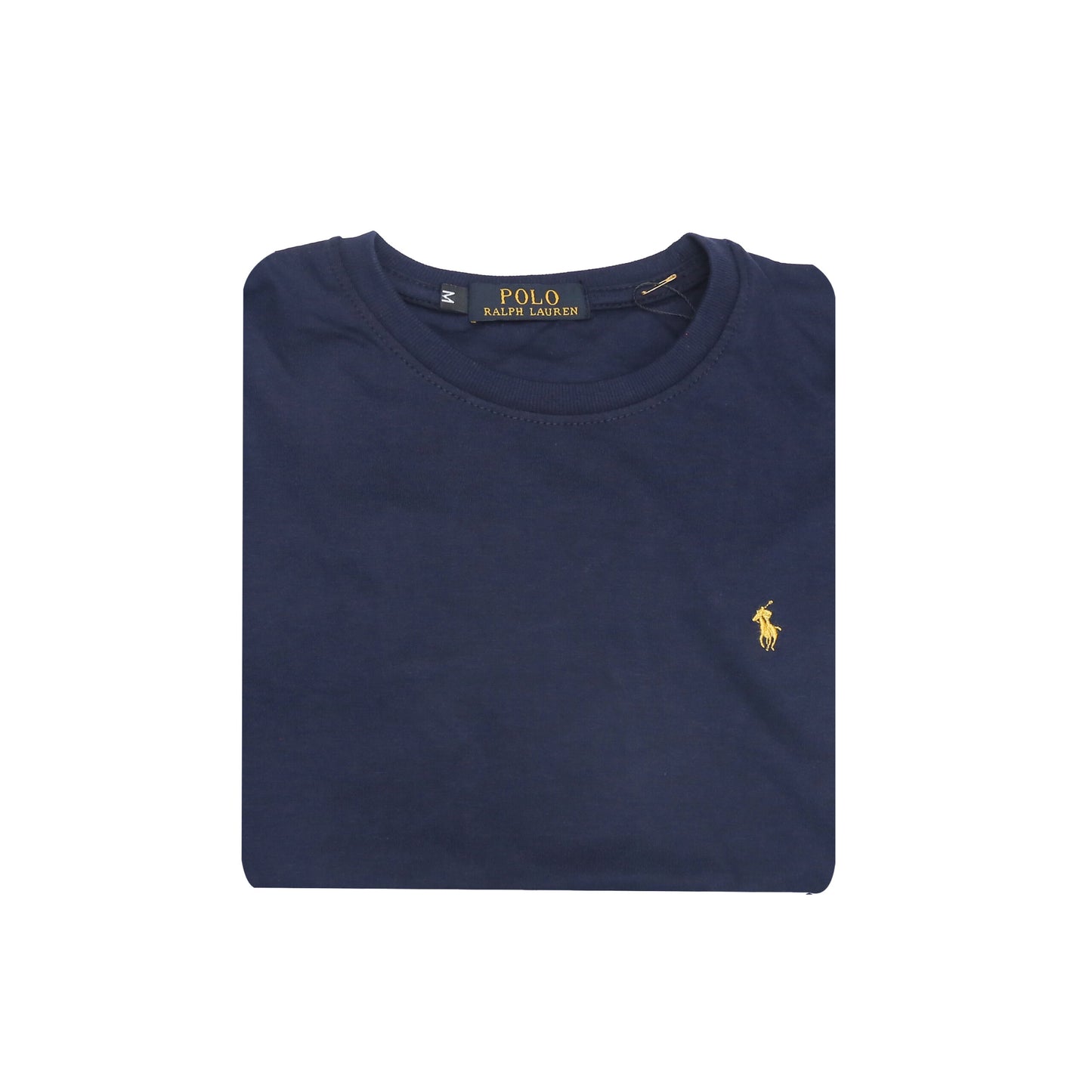 RL Gold Pony Basic T Shirt – Navy Blue